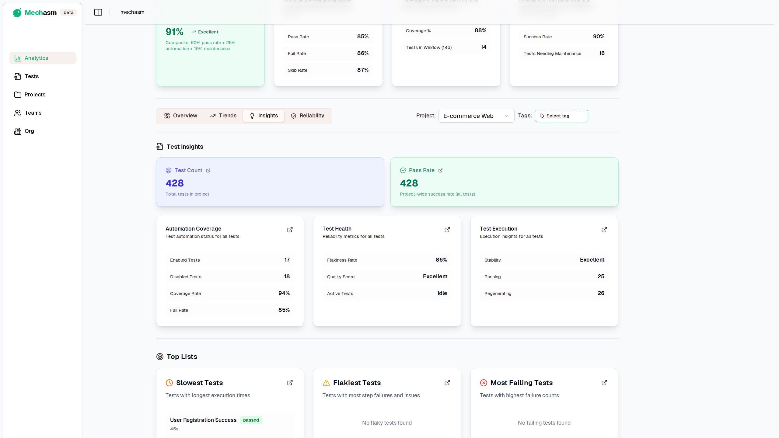 Tag-Based Filtering Interface