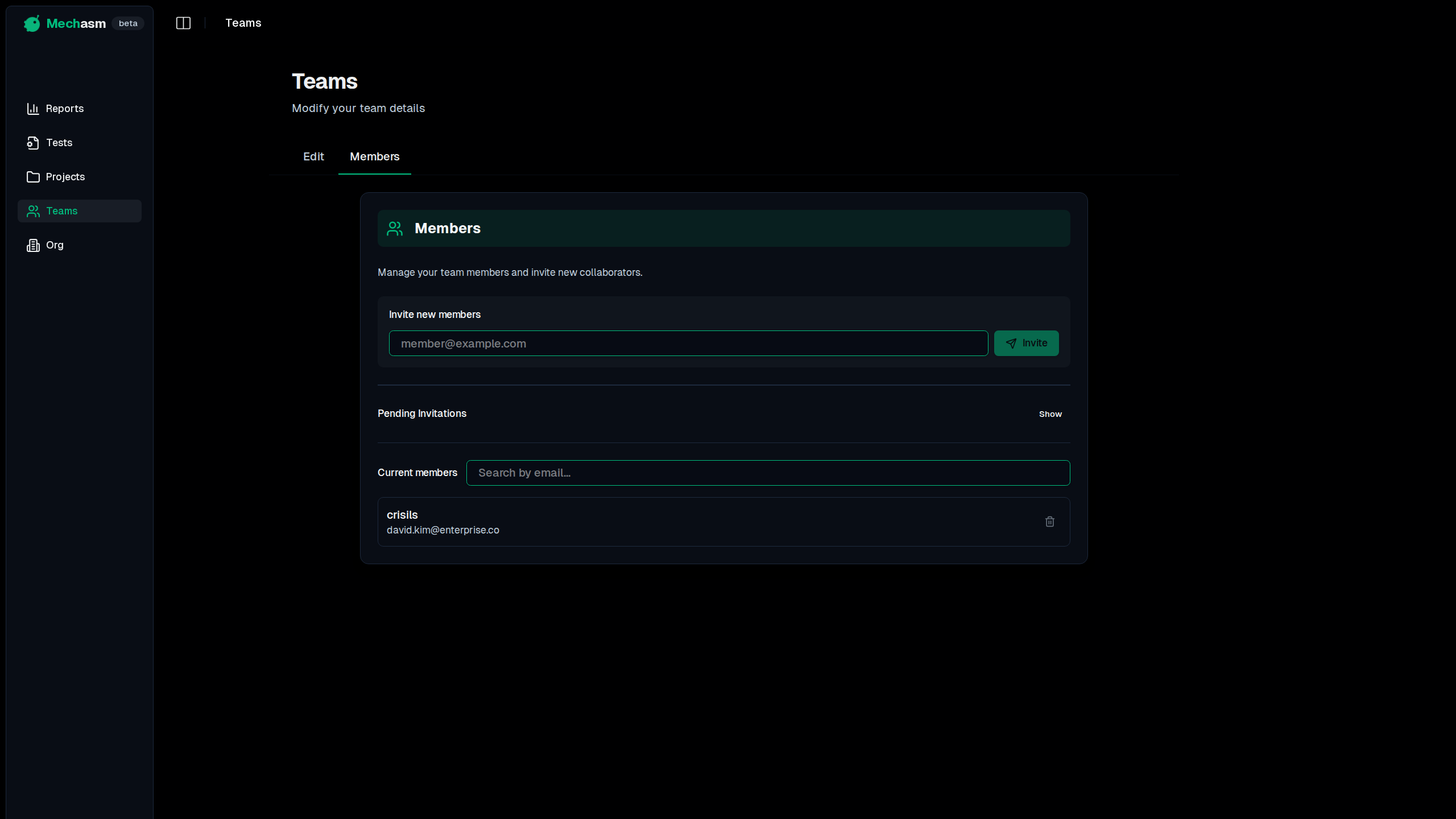 Team Invitation Flow